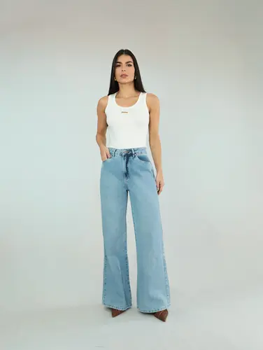 CALCA WIDE LEG COS ALTO DELAVE