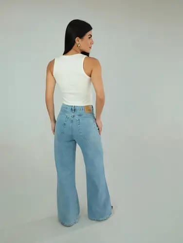 CALCA WIDE LEG COS ALTO DELAVE