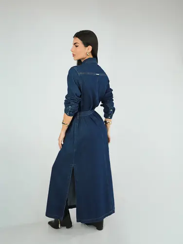 TREND COAT JEANS BOTOES COM BOLSO