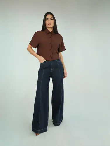 CALCA SUPER WIDE LEG FRIZO FRONTAL