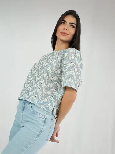 BLUSA CROPPED MANGA PRINCESA
