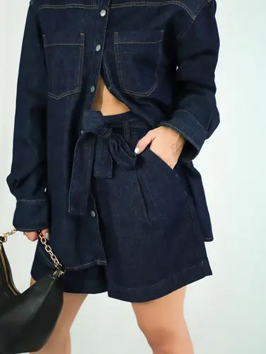 CAMISA OVERSIZED JEANS FEMININA