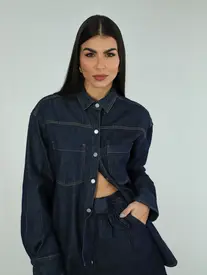 CAMISA OVERSIZED JEANS FEMININA