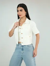 CAMISA CROPPED BRIM BOTOES