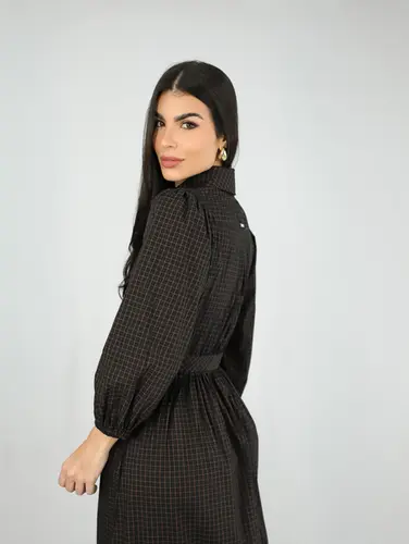 VESTIDO LONGO XADREZ