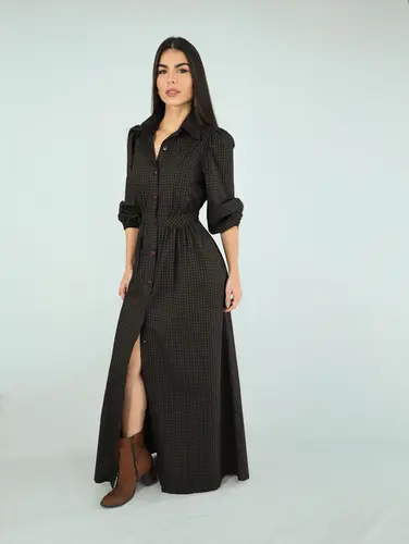 VESTIDO LONGO XADREZ
