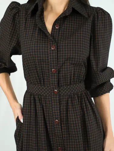 VESTIDO LONGO XADREZ