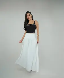 TOP PESPONTO BICOLOR
