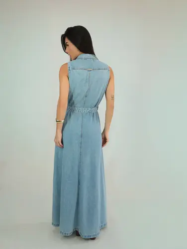 VESTIDO JEANS BOLSOS S/M