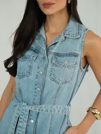 VESTIDO JEANS BOLSOS S/M